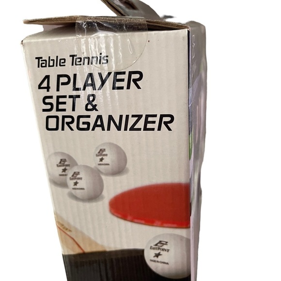 Eastpoint 4 player table tennis set  And organizer with 4 paddles 5 balls - Picture 4 of 4